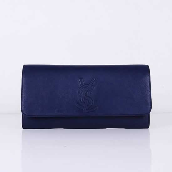 Replica Yves Saint Laurent Lady Lambskin Leather Purse Sapphire Blue 39321